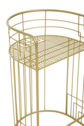 Orsina  Modern Gold Finish Lounge Chair, U-Shaped Metallic Armchair, Accent Chair, Chair With Sleek Wireframe - thumbnail 5