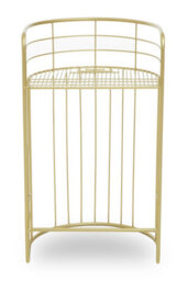 Orsina  Modern Gold Finish Lounge Chair, U-Shaped Metallic Armchair, Accent Chair, Chair With Sleek Wireframe - thumbnail 2