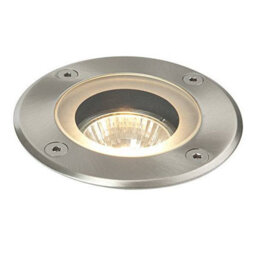 Luminosa Lighting Luminosa Pillar 1 Light Outdoor Recessed Light Marine Grade Brushed Stainless Steel, Glass Ip65, Gu10