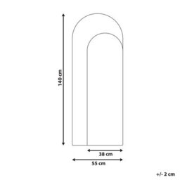 Beliani Wall Mirror Groises 55 Cm 140 Cm Orange - thumbnail 3