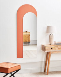Beliani Wall Mirror Groises 55 Cm 140 Cm Orange - thumbnail 2