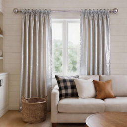 Oxford Homeware Satin Brushed Silver Effect Extendable Curtain Pole With Metal Ball Finials, (L)1600mm-3000mm (Dia) 28mm - thumbnail 8