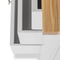 Farro Grey Xl 8 Drawer Chest Fully Assembled - Painted With Oak Top By Roseland Furniture - thumbnail 7