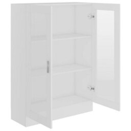 Berkfield Vitrine Cabinet White 82.5X30.5X115 Cm Engineered Wood - thumbnail 5