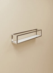 Cosmic Shelf With Towel Rail, Silver Gloss, Wall-Mounted, 55 Cm. Collection The Grid - thumbnail 1