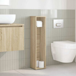 Walplus Bathroom Cabinet With Roll Holder Sonoma Oak 20.5X20X90 Cm - thumbnail 3