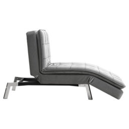 Thehotsale Upholstered Chaise Lounge Chair Grey - thumbnail 5