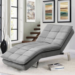 Thehotsale Upholstered Chaise Lounge Chair Grey