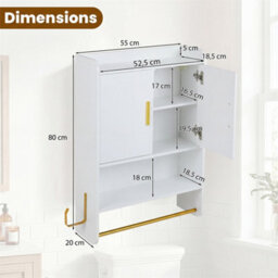 Bathroom Wall Cabinet Wall Mounted Medicine Cabinet - thumbnail 2
