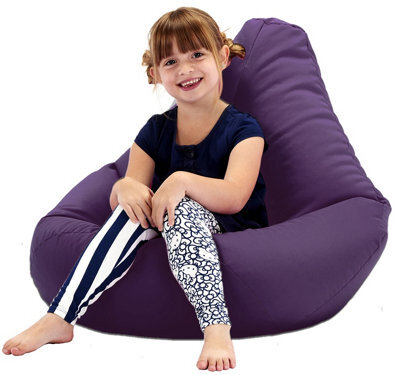 Beautiful Beanbags Kids Highback Beanbag Indoor Or Outdoor Bean Bag For Children Ready Filled - Purple - image 1