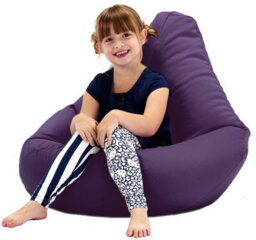 Beautiful Beanbags Kids Highback Beanbag Indoor Or Outdoor Bean Bag For Children Ready Filled - Purple