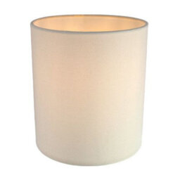 Happy Homewares Contemporary And Elegant Soft Cream Linen Fabric 18Cm High Cylinder Lamp Shade