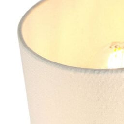 Happy Homewares Contemporary And Elegant Soft Cream Linen Fabric 18Cm High Cylinder Lamp Shade - thumbnail 2