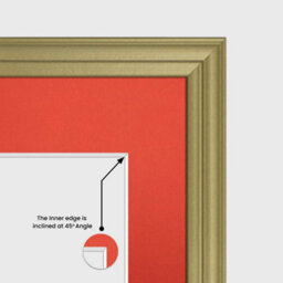 AK Frames 20X16 Gold Classic Multi Photo Frame With Poppy Red Mount - Holds 9 Apertures (2X) 7X5, (7X) 6X4 Photos - thumbnail 7