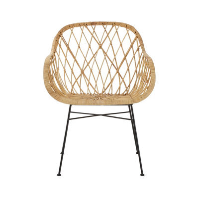 Orsina Rattan Chair, Easy To Clean Outdoor Chair, Backrest Rattan Office Chair - image 1