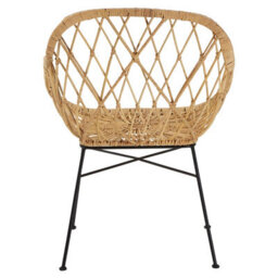 Orsina Rattan Chair, Easy To Clean Outdoor Chair, Backrest Rattan Office Chair - thumbnail 4