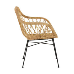 Orsina Rattan Chair, Easy To Clean Outdoor Chair, Backrest Rattan Office Chair - thumbnail 3