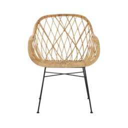 Orsina Rattan Chair, Easy To Clean Outdoor Chair, Backrest Rattan Office Chair - thumbnail 1