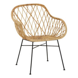 Orsina Rattan Chair, Easy To Clean Outdoor Chair, Backrest Rattan Office Chair - thumbnail 2