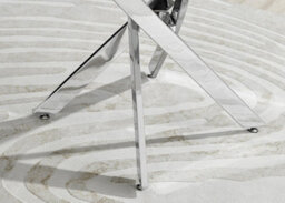 Furniturebox Uk Novara White High Gloss Round Dining Table & 4 Grey Isco Chairs - thumbnail 6