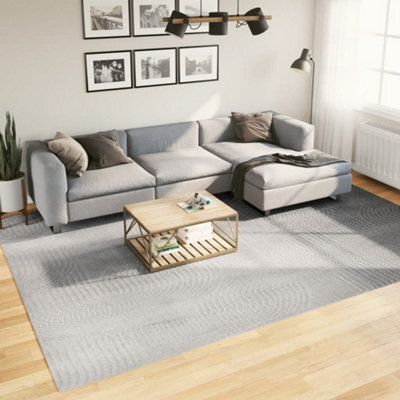 Berkfield Rug Iza Short Pile Scandinavian Look Grey 240X340 Cm - image 1