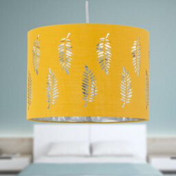First Choice Lighting Fern Ochre Cut Out 30Cm Pendant Lightshade - thumbnail 4