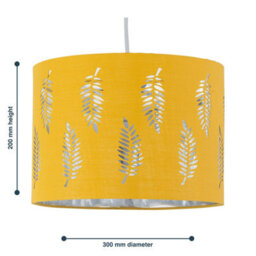First Choice Lighting Fern Ochre Cut Out 30Cm Pendant Lightshade - thumbnail 6
