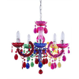Litecraft Marie Therese Multicolour 5 Light Chandelier - thumbnail 2
