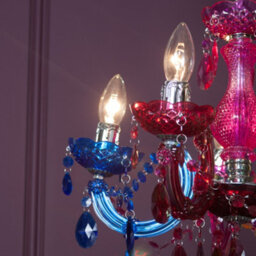 Litecraft Marie Therese Multicolour 5 Light Chandelier - thumbnail 5