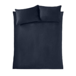 Catherine Lansfield Kingsley Soft Matt Velvet Single Duvet Cover Set With Pillowcase Navy Blue - thumbnail 4