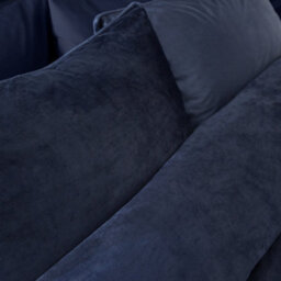 Catherine Lansfield Kingsley Soft Matt Velvet Single Duvet Cover Set With Pillowcase Navy Blue - thumbnail 3