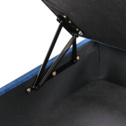 Beliani Storage Ottoman Aberdeen Velvet Navy Blue - thumbnail 8