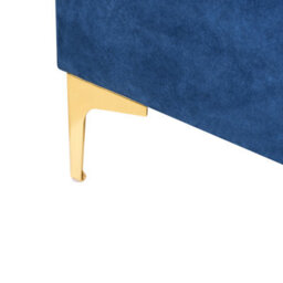 Beliani Storage Ottoman Aberdeen Velvet Navy Blue - thumbnail 7