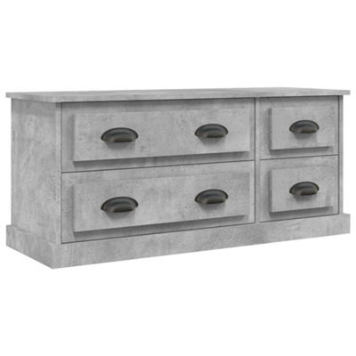 Berkfield Durable Tv Cabinet Concrete Grey 100X35.5X45 Cm Engineered Wood - image 1