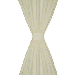 Berkfield High-Quality2 Pcs Cream Micro-Satin Curtains With Loops 140 X 245 Cm - thumbnail 3
