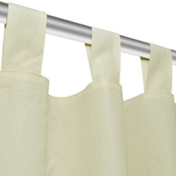 Berkfield High-Quality2 Pcs Cream Micro-Satin Curtains With Loops 140 X 245 Cm - thumbnail 4