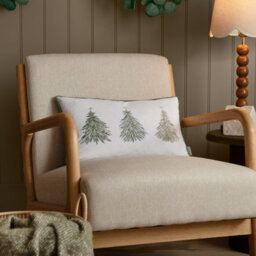 Wylder Nature Twinkling Tree Trio Embroidered Polyester Filled Cushion - thumbnail 1
