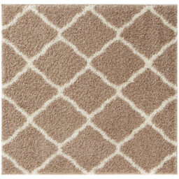 The Rugs Moroccan Shaggy Rugs And Runners Soft  High Pile Beige And Ivory Living Room Kitchen Hallway 720 - thumbnail 1