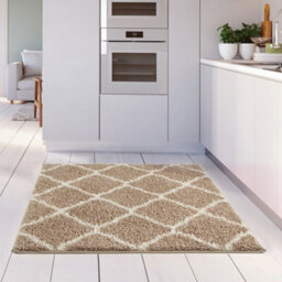 The Rugs Moroccan Shaggy Rugs And Runners Soft  High Pile Beige And Ivory Living Room Kitchen Hallway 720 - thumbnail 6