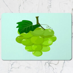 Benjamin Tate Design Green Grapes Placemat And Coaster Set With Wood Bottom Designer Artwork Limited Edition - thumbnail 2