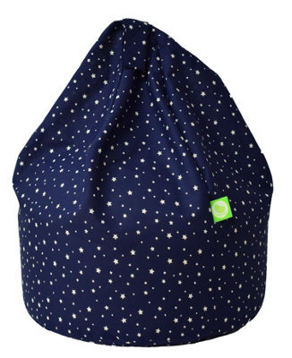 Bean Lazy Cotton Navy Stars Bean Bag Child Size