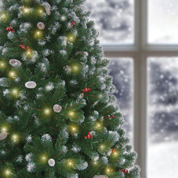 The Christmas Workshop 71240 200 Led Pre-Lit Frosted Berry Artificial Christmas Tree - thumbnail 2