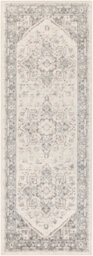 Livabliss Chester-Vintage Grey White Traditional Boho Living Dining Bedroom Rug 80 X 220 Cm Easy Care, Non Shedding - thumbnail 1