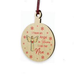 Red Ocean Remembrance Bauble Christmas Tree Decoration For Nan Wooden Plaque Memorial Gifts For Nan Keepsake - thumbnail 6
