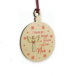 Red Ocean Remembrance Bauble Christmas Tree Decoration For Nan Wooden Plaque Memorial Gifts For Nan Keepsake - thumbnail 4