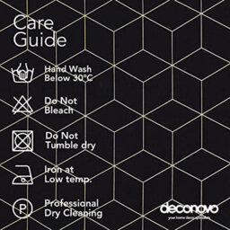 Deconovo Functional Eyelet Curtains, Blackout Gold Diamond Printed Curtains For Bedroom, 55 X 72 Inch(W X L), Black, One Pair - thumbnail 6