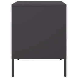 Berkfield Bedside Cabinet Black 36X39X50.5 Cm Steel - thumbnail 7