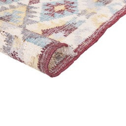 Wyld And Coco Handwoven Multicolour Jute And Cotton Area Rug 140 X 200 Cm With Tassels - Boho Living Room And Bedroom - thumbnail 4