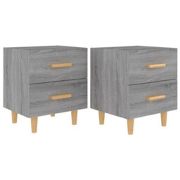 Berkfield Bed Cabinets 2 Pcs Grey Sonoma 40X35X47.5 Cm - thumbnail 2