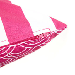 icon Indoor And Outdoor Waterproof Filled Cushion 2X Deck Chair Stripe Pink & 2X Pink - thumbnail 6